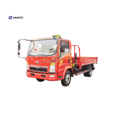 সিনোট্রুক HOWO 4x2 ট্রাক মাউন্ট করা টেলিস্কোপিক ক্রেন হুক ভাঁজ আর্ম উত্তোলন ট্রাক