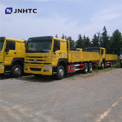 সাইডওয়াল সহ 6X4 371HP ফ্ল্যাটবেড ভারী কার্গো ট্রাক