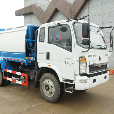 HOWO 4x2 ছোট 5m3 আবর্জনা কমপ্যাক্টর ট্রাক
