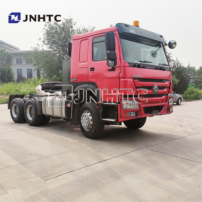 ব্যবহৃত ট্রাক্টর হেড ট্রেলার 95 Km/h 30 Tons 6x6 ব্যবহৃত Howo ট্রাক্টর ট্রাক ট্রেলার হেড
