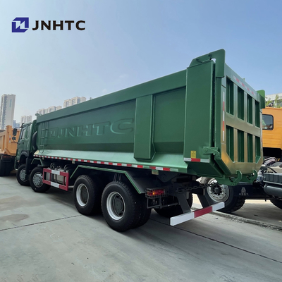 ইউ টাইপ কার্গো বডি সহ HOWO 6X4 371HP সবুজ 20 কিউবিক টিপার ট্রাক