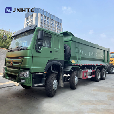 ইউ টাইপ কার্গো বডি সহ HOWO 6X4 371HP সবুজ 20 কিউবিক টিপার ট্রাক
