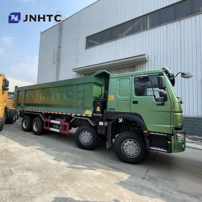 ইউ টাইপ কার্গো বডি সহ HOWO 6X4 371HP সবুজ 20 কিউবিক টিপার ট্রাক