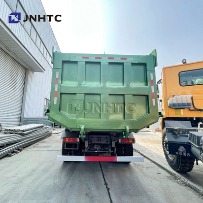 ইউ টাইপ কার্গো বডি সহ HOWO 6X4 371HP সবুজ 20 কিউবিক টিপার ট্রাক