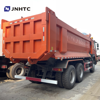 HOWO 6X4 371 সবুজ 20 কিউবিক হেভি ডিউটি ​​ডাম্প ট্রাক ইউ টাইপ কার্গো বডি অ্যালার্ম লাইট সহ