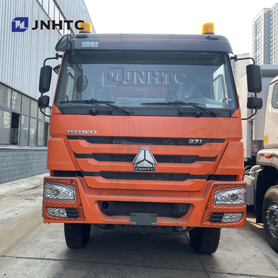 HOWO 6X4 371 সবুজ 20 কিউবিক হেভি ডিউটি ​​ডাম্প ট্রাক ইউ টাইপ কার্গো বডি অ্যালার্ম লাইট সহ