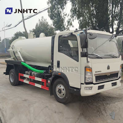 Sinotruk HOWO 4X2 স্যুয়েজ সাকশন ট্রাক ইউরো 3 Rhd LHD 5000 লিটার