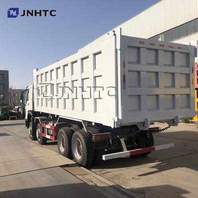 Sinotruk Howo Benz হোয়াইট ডাম্প ট্রাক 50T 12 চাকার ডান হাত ড্রাইভ নতুন মডেল