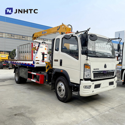 Sinotruk HOWO 4x2 3-12টন হালকা ফ্ল্যাটবেড কার্গো রেকার ক্রেন ট্রাক