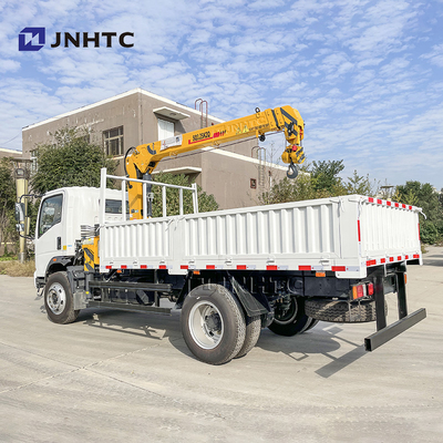 6 টন ক্রেন ট্রাক 4x2 6 চাকা ট্রাক সোজা বাহু ক্রেন সহ HOWO হালকা দায়িত্ব 3-8 টন কার্গো ট্রাক
