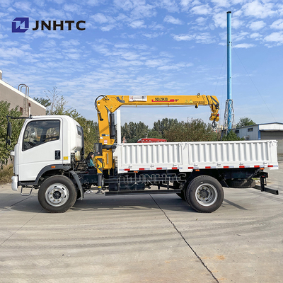 6 টন ক্রেন ট্রাক 4x2 6 চাকা ট্রাক সোজা বাহু ক্রেন সহ HOWO হালকা দায়িত্ব 3-8 টন কার্গো ট্রাক