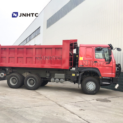 লাল রঙের 336hp Sinotruk Howo ডাম্প ট্রাক 10 চাকা এবং 18m3 ক্ষমতা সহ