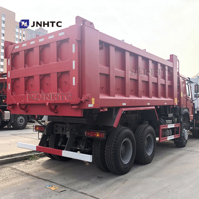 লাল রঙের 336hp Sinotruk Howo ডাম্প ট্রাক 10 চাকা এবং 18m3 ক্ষমতা সহ