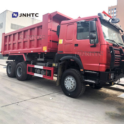 লাল রঙের 336hp Sinotruk Howo ডাম্প ট্রাক 10 চাকা এবং 18m3 ক্ষমতা সহ