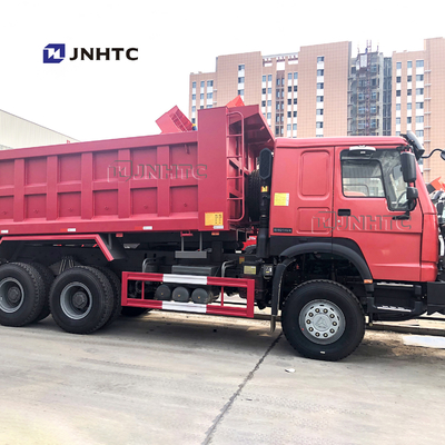 লাল রঙের 336hp Sinotruk Howo ডাম্প ট্রাক 10 চাকা এবং 18m3 ক্ষমতা সহ