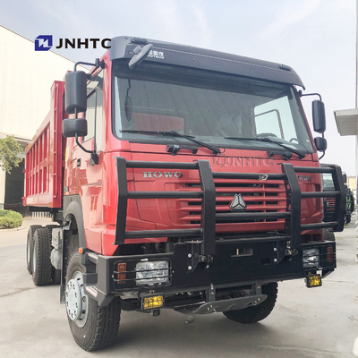 লাল রঙের 336hp Sinotruk Howo ডাম্প ট্রাক 10 চাকা এবং 18m3 ক্ষমতা সহ