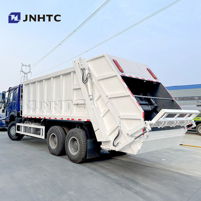 Sinotruk Howo 6x4 10 চাকার 16CBM আবর্জনা কমপ্যাক্টর যানবাহন ঝুলন্ত বালতি