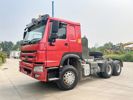 6x4 3.5 ইঞ্চি Euro2 Sinotruk Howo 371 ট্রাক্টর ট্রাক 10 Wheels Head Tractor