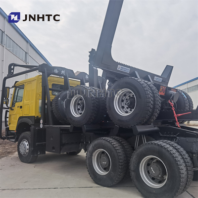 6x4 TIMBER কাঠ পরিবহন লগিং ট্রেলার Sinotruk Howo ব্র্যান্ড