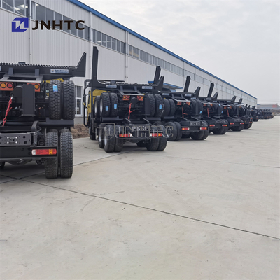 6x4 TIMBER কাঠ পরিবহন লগিং ট্রেলার Sinotruk Howo ব্র্যান্ড