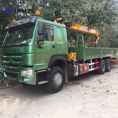 10 চাকা 371hp 10 টন সোজা আর্ম ক্রেন ট্রাক Sinotruk HOWO 6x4