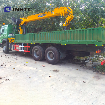 10 চাকা 371hp 10 টন সোজা আর্ম ক্রেন ট্রাক Sinotruk HOWO 6x4