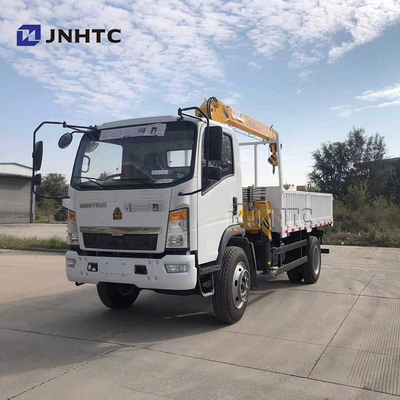 ফ্ল্যাট প্লেট কার্গো ট্রাক মাউন্ট করা ক্রেন Sinotruk HOWO 4x4 অল হুইল ড্রাইভ