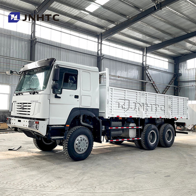 HOWO 371HP 6X6 4x4 ড্রাইভ কার্গো ট্রাক কলাম প্লেট ড্রপসাইড গেট