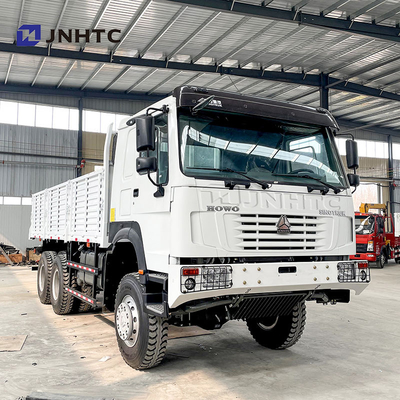HOWO 371HP 6X6 4x4 ড্রাইভ কার্গো ট্রাক কলাম প্লেট ড্রপসাইড গেট