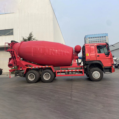 10 চাকার SINOTRUK HOWO কংক্রিট মিক্সিং ট্রাক 6x4 লাল