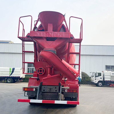 10 চাকার SINOTRUK HOWO কংক্রিট মিক্সিং ট্রাক 6x4 লাল