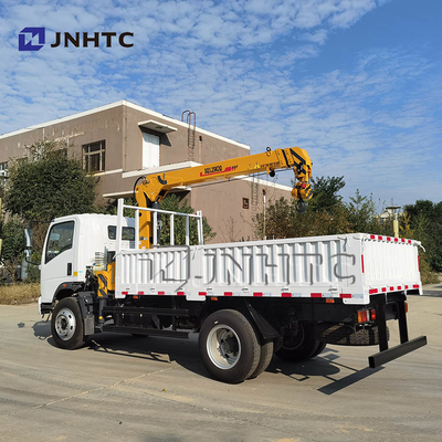 Sinotruk Howo Homan 6 হুইল 4x2 ড্রপসাইড কার্গো ট্রাক 3.2t ক্রেন সহ