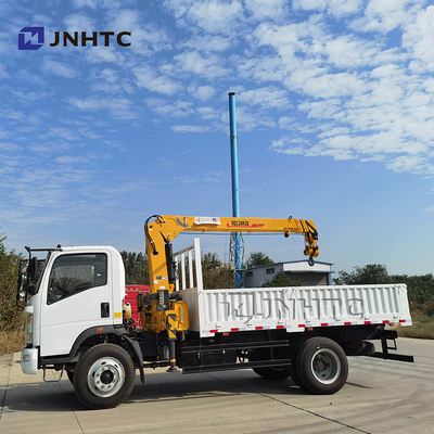 Sinotruk Howo Homan 6 হুইল 4x2 ড্রপসাইড কার্গো ট্রাক 3.2t ক্রেন সহ