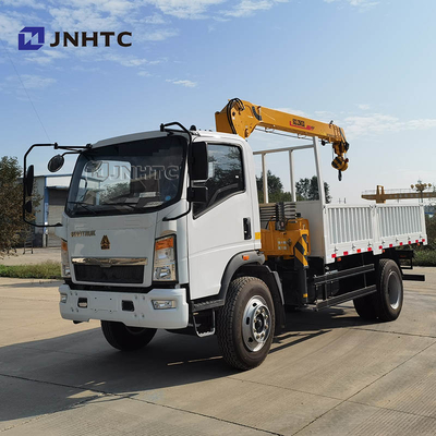 Sinotruk Howo Homan 6 হুইল 4x2 ড্রপসাইড কার্গো ট্রাক 3.2t ক্রেন সহ