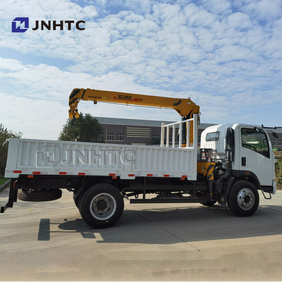 Sinotruk Howo Homan 6 হুইল 4x2 ড্রপসাইড কার্গো ট্রাক 3.2t ক্রেন সহ