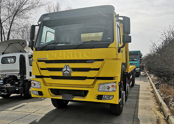 Sinotruk Howo 8x4 হেভি ডিউটি ​​কার্গো ট্রাক ইলেকট্রিক 12 হুইল 420hp