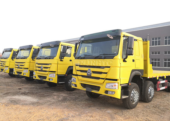 Sinotruk Howo 8x4 হেভি ডিউটি ​​কার্গো ট্রাক ইলেকট্রিক 12 হুইল 420hp